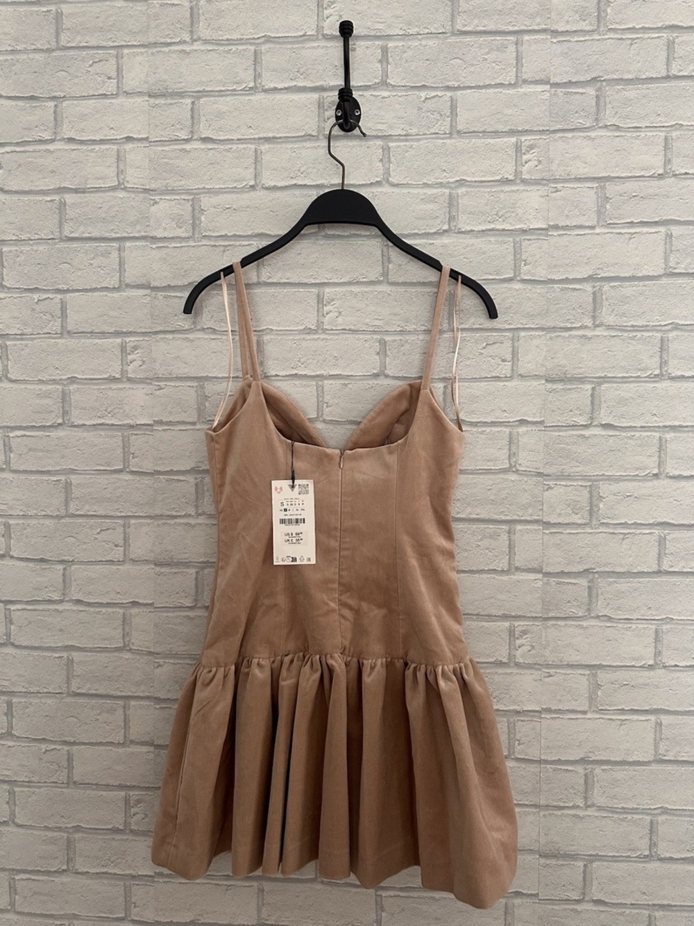 Zara Blush Pink Sweetheart Neck Mini Dress - Picture 6 of 8